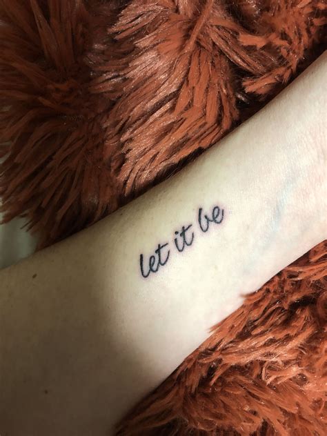 tatuaje let it be|Let it Be Tattoo Designs